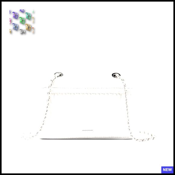White Crossbody Satchel Bag Polyurethane Minimal Chic Everyday Shoulder Bag - Picture 2 of 3